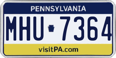 PA license plate MHU7364
