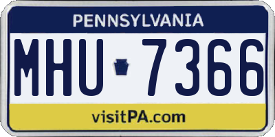 PA license plate MHU7366