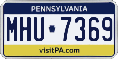 PA license plate MHU7369