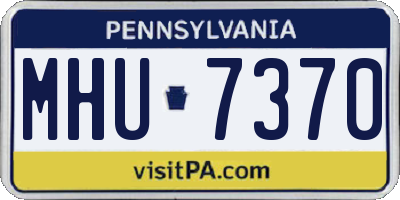 PA license plate MHU7370