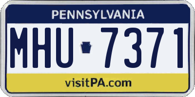 PA license plate MHU7371
