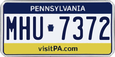 PA license plate MHU7372