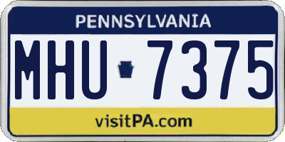 PA license plate MHU7375