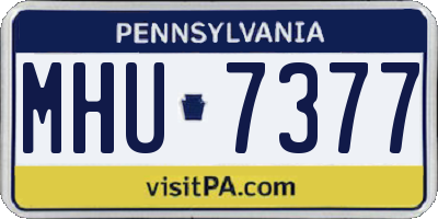 PA license plate MHU7377