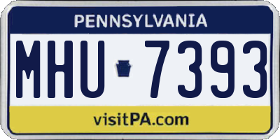 PA license plate MHU7393