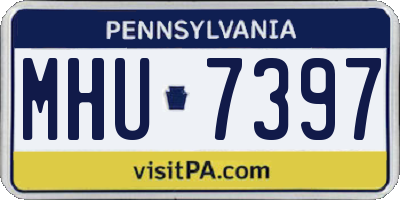PA license plate MHU7397