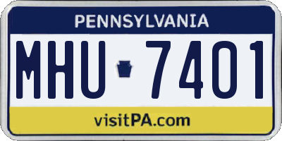 PA license plate MHU7401