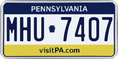 PA license plate MHU7407