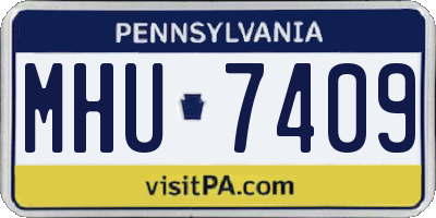 PA license plate MHU7409