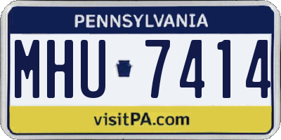 PA license plate MHU7414