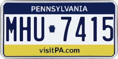 PA license plate MHU7415