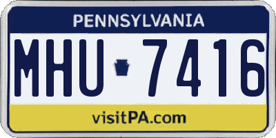 PA license plate MHU7416