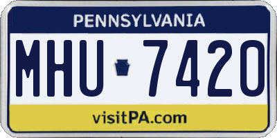 PA license plate MHU7420