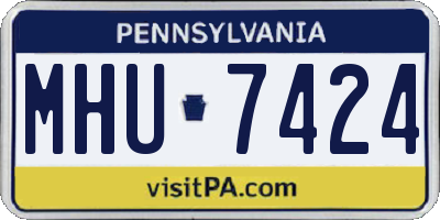PA license plate MHU7424