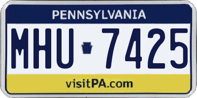 PA license plate MHU7425