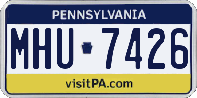PA license plate MHU7426