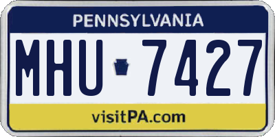 PA license plate MHU7427