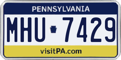 PA license plate MHU7429