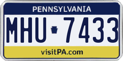 PA license plate MHU7433