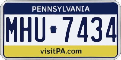 PA license plate MHU7434