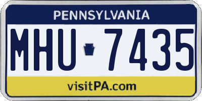 PA license plate MHU7435