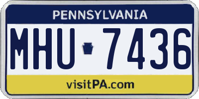 PA license plate MHU7436