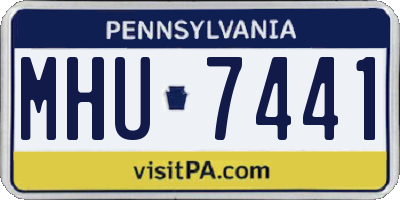 PA license plate MHU7441