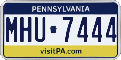 PA license plate MHU7444