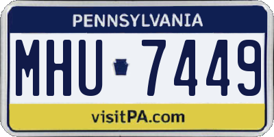PA license plate MHU7449