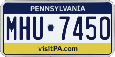 PA license plate MHU7450