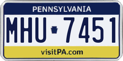 PA license plate MHU7451