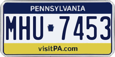 PA license plate MHU7453