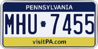 PA license plate MHU7455
