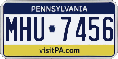PA license plate MHU7456
