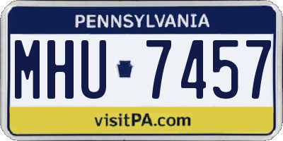 PA license plate MHU7457