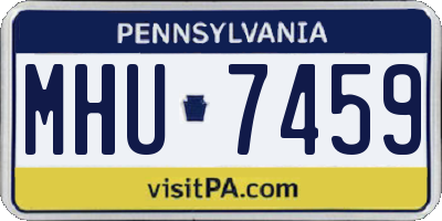 PA license plate MHU7459