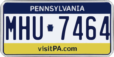PA license plate MHU7464