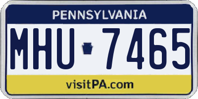 PA license plate MHU7465