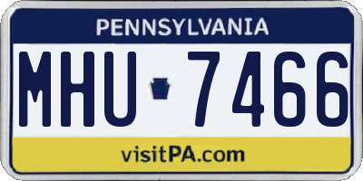 PA license plate MHU7466