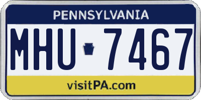 PA license plate MHU7467