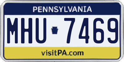 PA license plate MHU7469