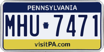 PA license plate MHU7471