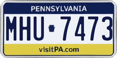 PA license plate MHU7473