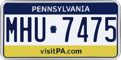 PA license plate MHU7475