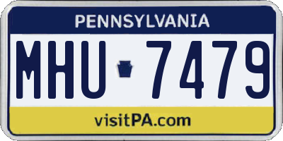 PA license plate MHU7479
