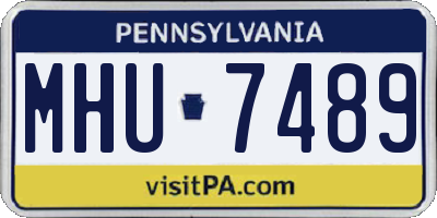 PA license plate MHU7489