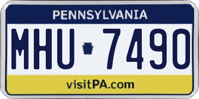 PA license plate MHU7490