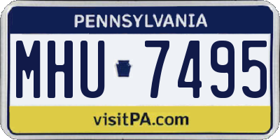PA license plate MHU7495