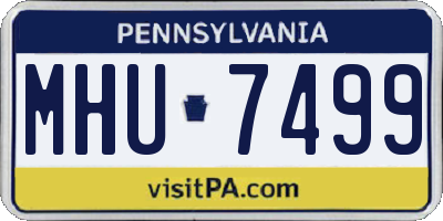 PA license plate MHU7499