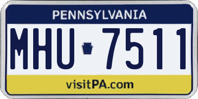 PA license plate MHU7511